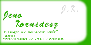 jeno kornidesz business card